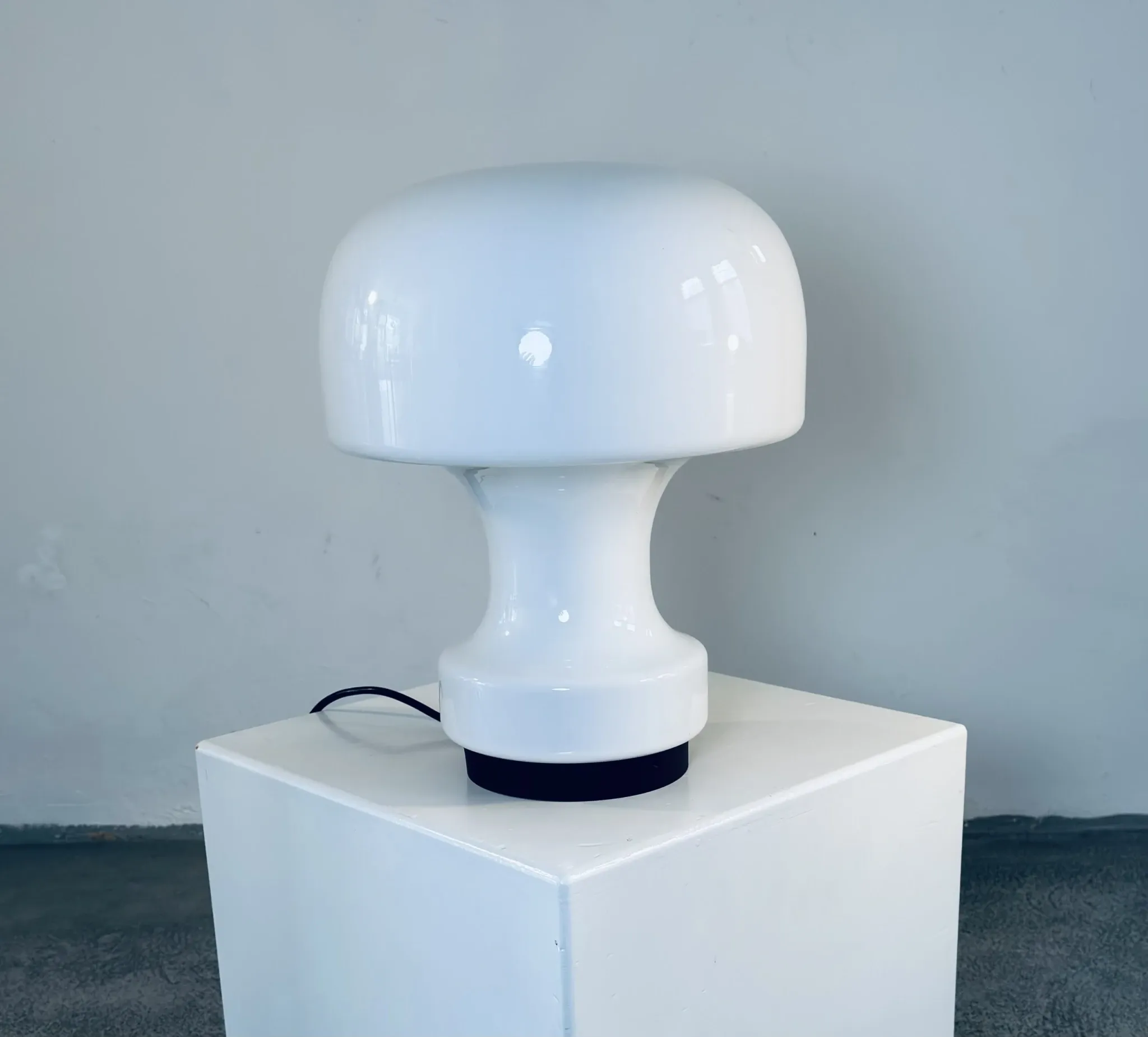 A-743 Mushroom Lamp By Glashütte Limburg, Germany, 1970S