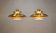 Rare golden pair of Danish design lamps  - great condition.
