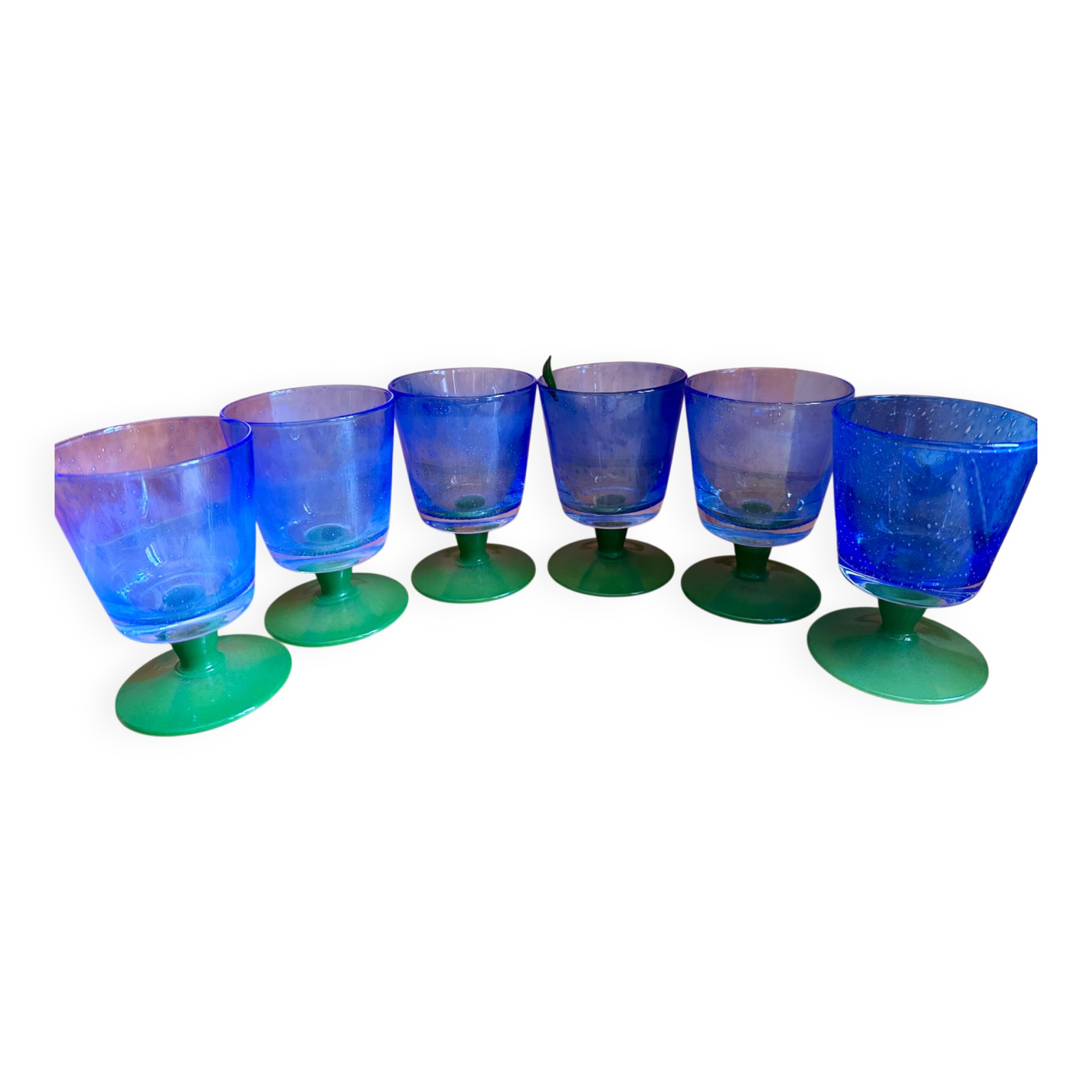 6 verres bullé Villeroy & Boch Serra Blue