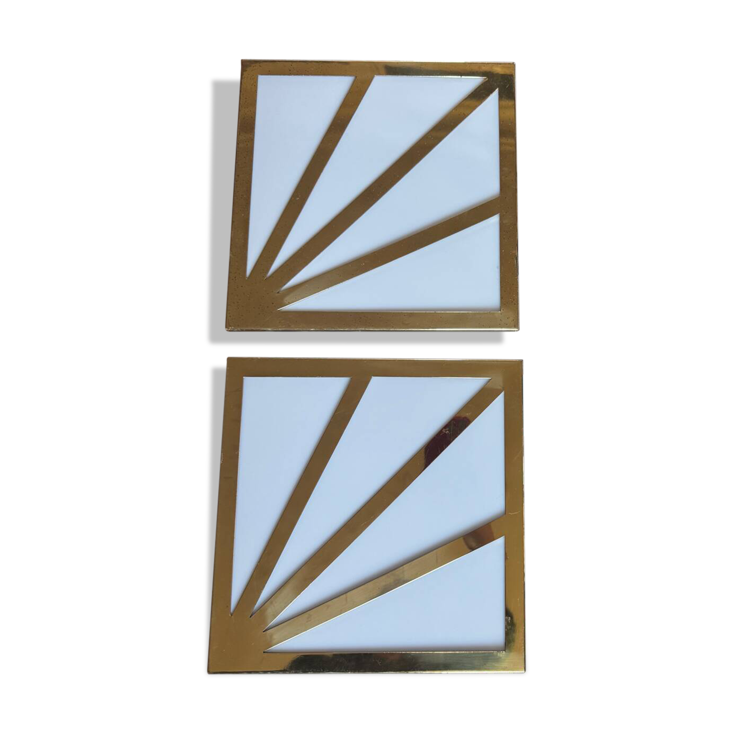 Art Deco wall sconces – gilded brass