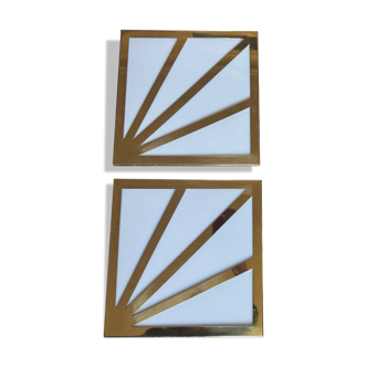 Art Deco wall sconces – gilded brass