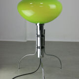 Lampadaire en verre vert vert italien du milieu du siècle