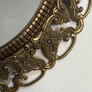 Round brass mirror from the 70s