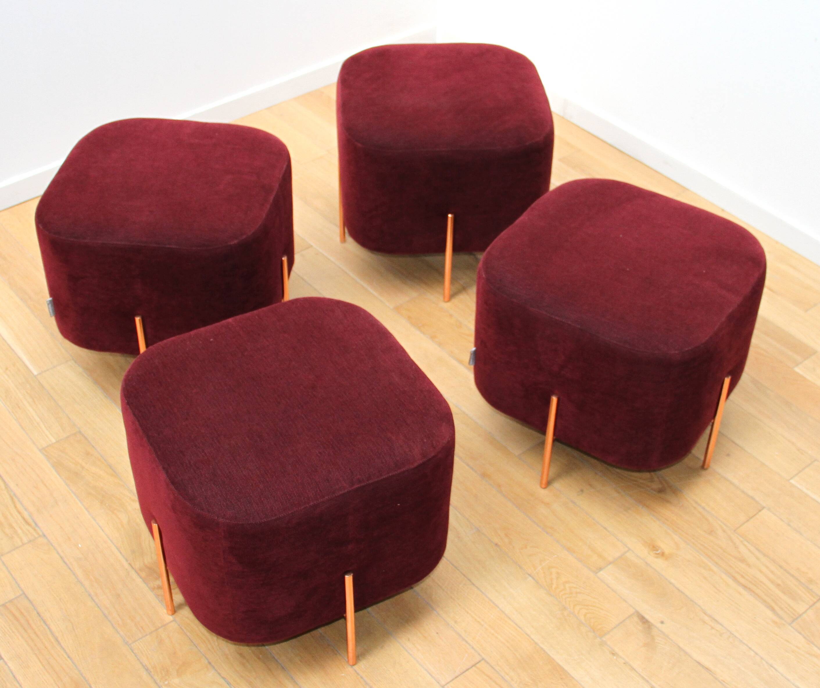 Suite of 4 “elephant” poufs by Sancal