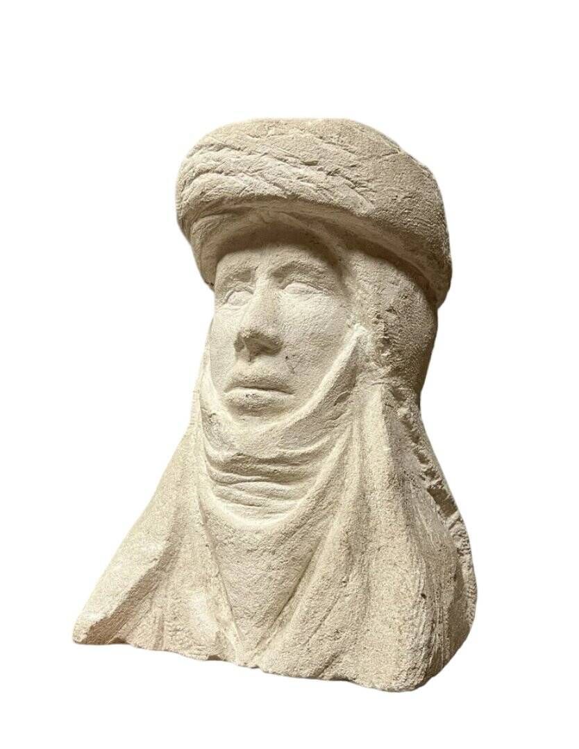 Important Orientalist stone sculpture volume from the Art Deco period.