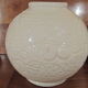ART DECO cracked earthenware vase white Ecru St. CLEMENT bird series