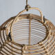 Large lantern-shaped rattan pendant lamp H50 D24