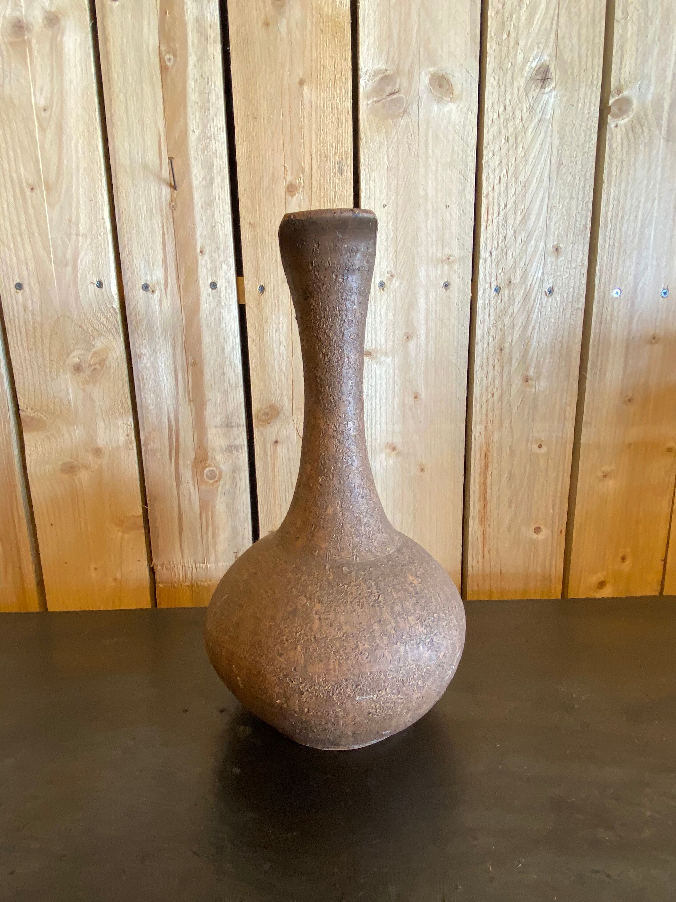 Ceramic pitcher 1970 sign