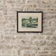 Watercolour painting on paper Madagascar Malagasy Village Signed R Rakoto