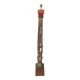 Lampadaire colonne en bois polychrome et miroité