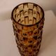 Amber glass cylindrical vase by Frantisek Vizner for Sklo Union