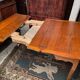 Table with wallet tray modular length Louis XV 281cm