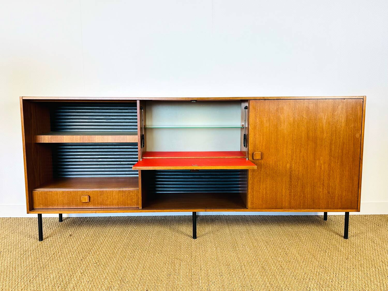 1960s high Scandinavian teak sideboard