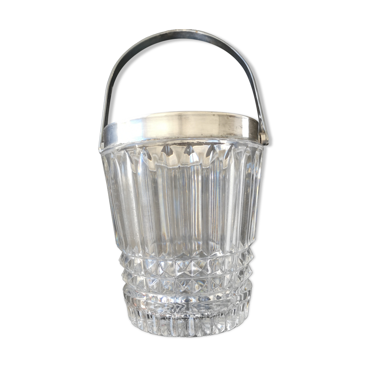 Ice bucket bevelled glass