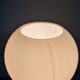Black lacquered metal table lamp with satin white glass, 1950s.
