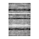 Black and white striped home rug