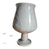 Lampe en marbre de Carrare vintage