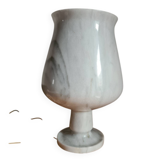 Vintage Carrara marble lamp