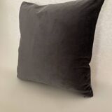 Coussin velours anthracite