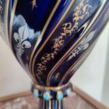Two-handled baluster vase in late 19th century earthenware from the Gustave Asch factory (1856-1911)