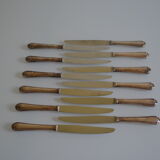 12 metal silver table knives 25 cm