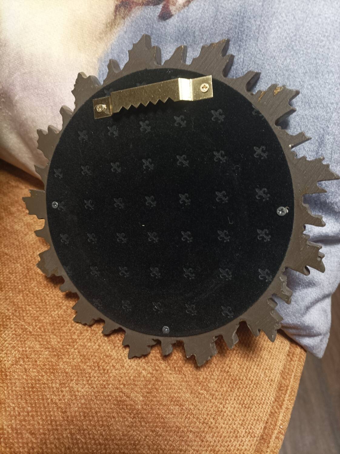 Antique golden sun convex mirror