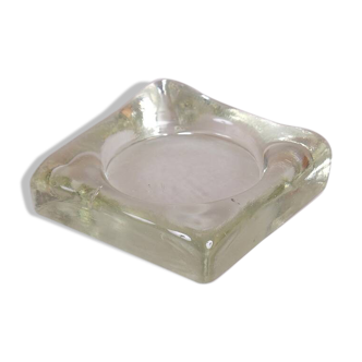 70s pressed glass ashtray