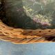 Large wood and wicker tray