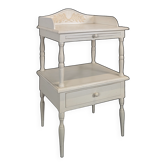 Table d'appoint blanche réchampie