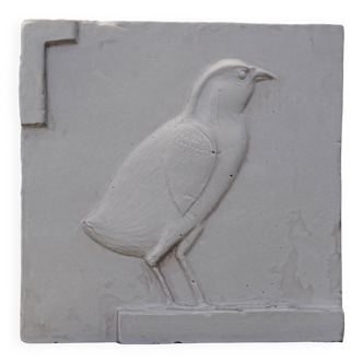 Bas-relief with quail chick – Plaster reproduction from the period