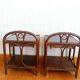 Pair of vintage 1960s rattan bedside tables