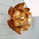 Gold metal floral wall light, 1960-70.