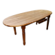 Extendable oval pine dining table 1970s
