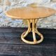Vintage coffee table in light wood and bamboo, circa 1960.