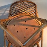 Rattan and bamboo chair 1950/1960.