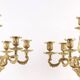 Pair of candelabra, in Louis XV style, in gilded bronze.