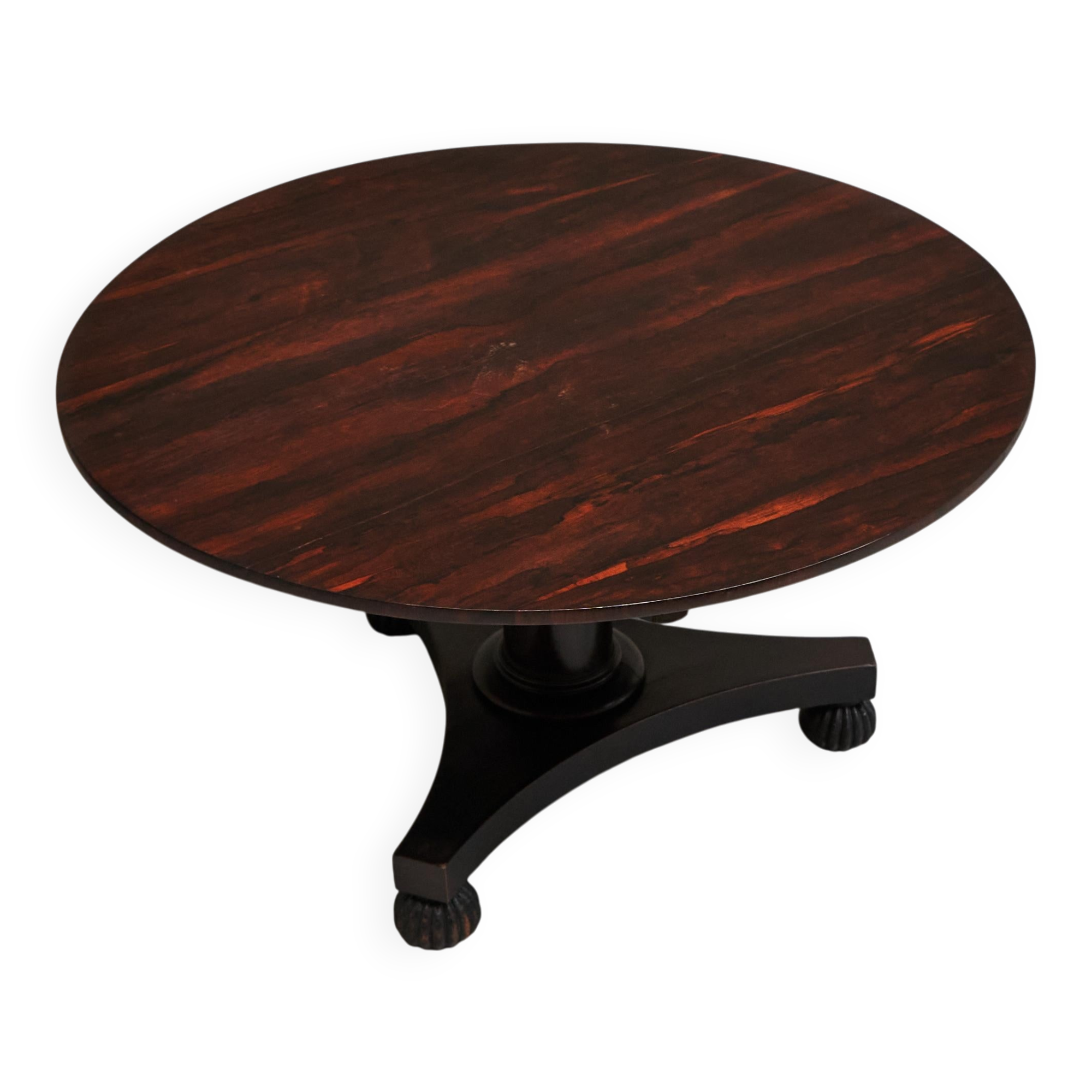Empire dining table in rosewood veneer, 19th century.