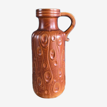 Vintage XL Scheurich ceramic floor vase 488-45, West German pottery