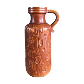 Vase de sol en céramique vintage XL Scheurich 488-45, poterie ouest-allemande