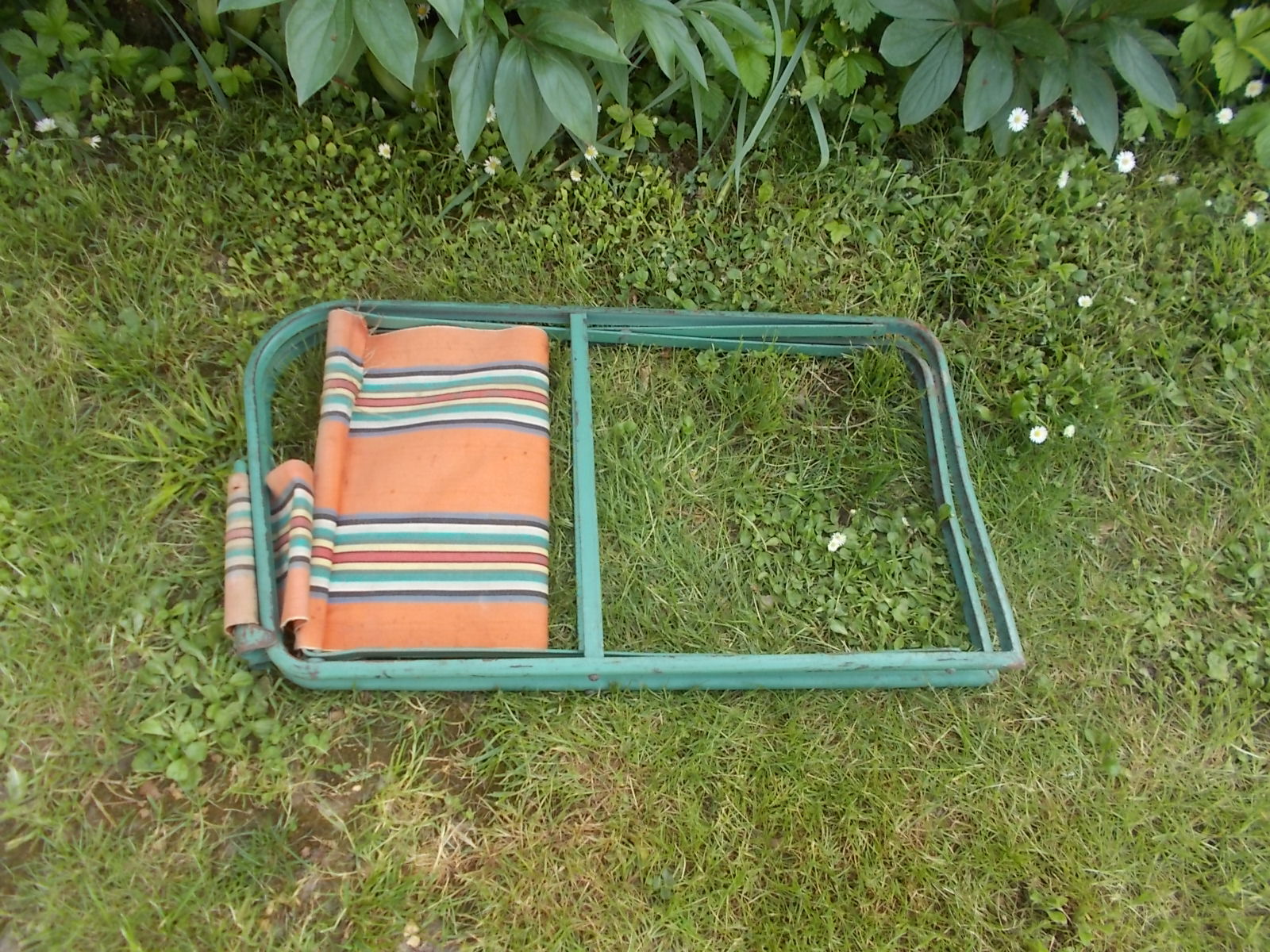 Ancien fauteuil camping vintage