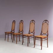 1950s set of 4 “Long John” chairs by FMG, Poland