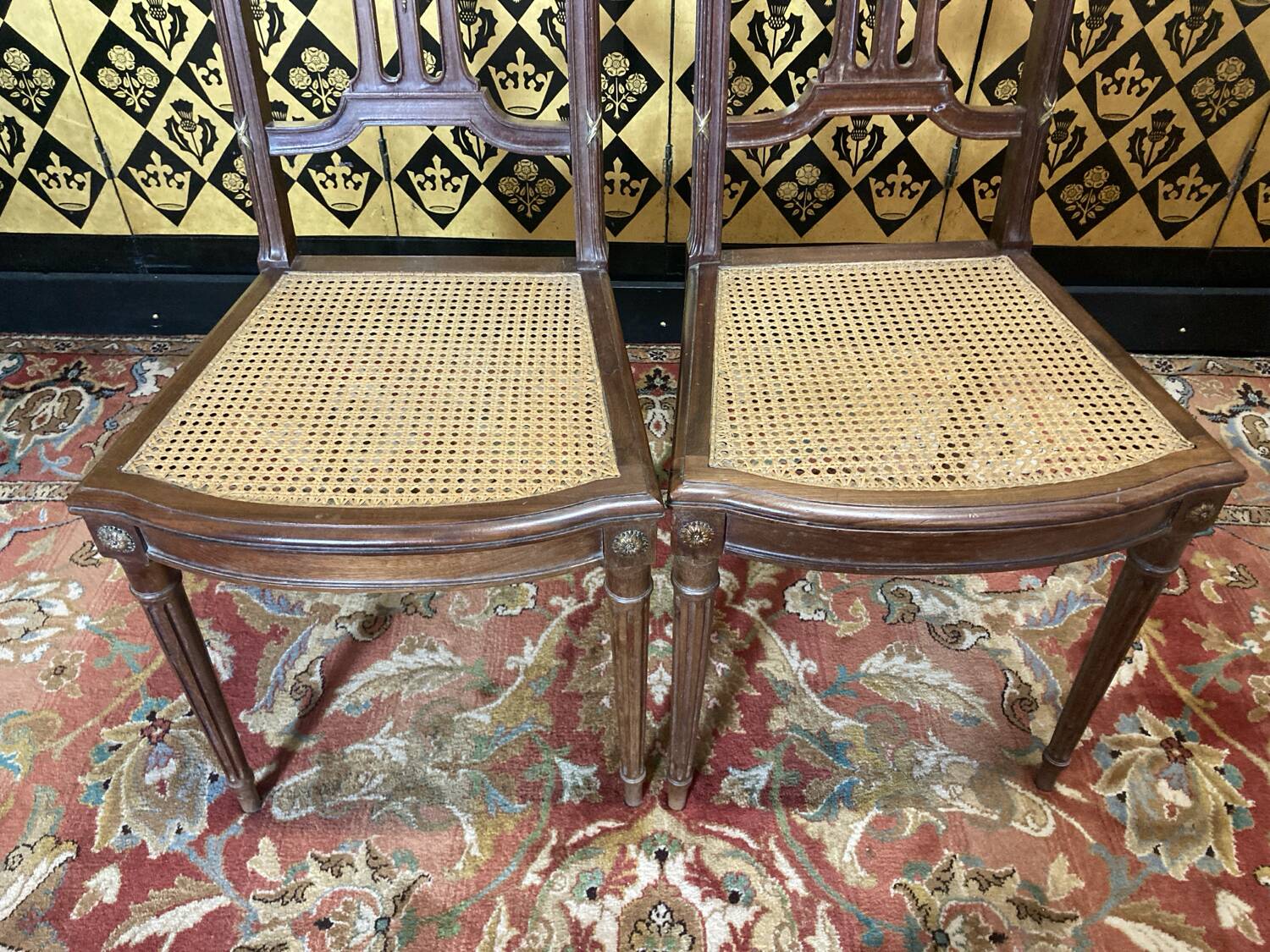 2 Louis XVI mahogany chairs