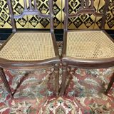 2 chaises Louis XVI en acajou