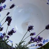 Blue salad bowl Digoin Art Deco Flowers