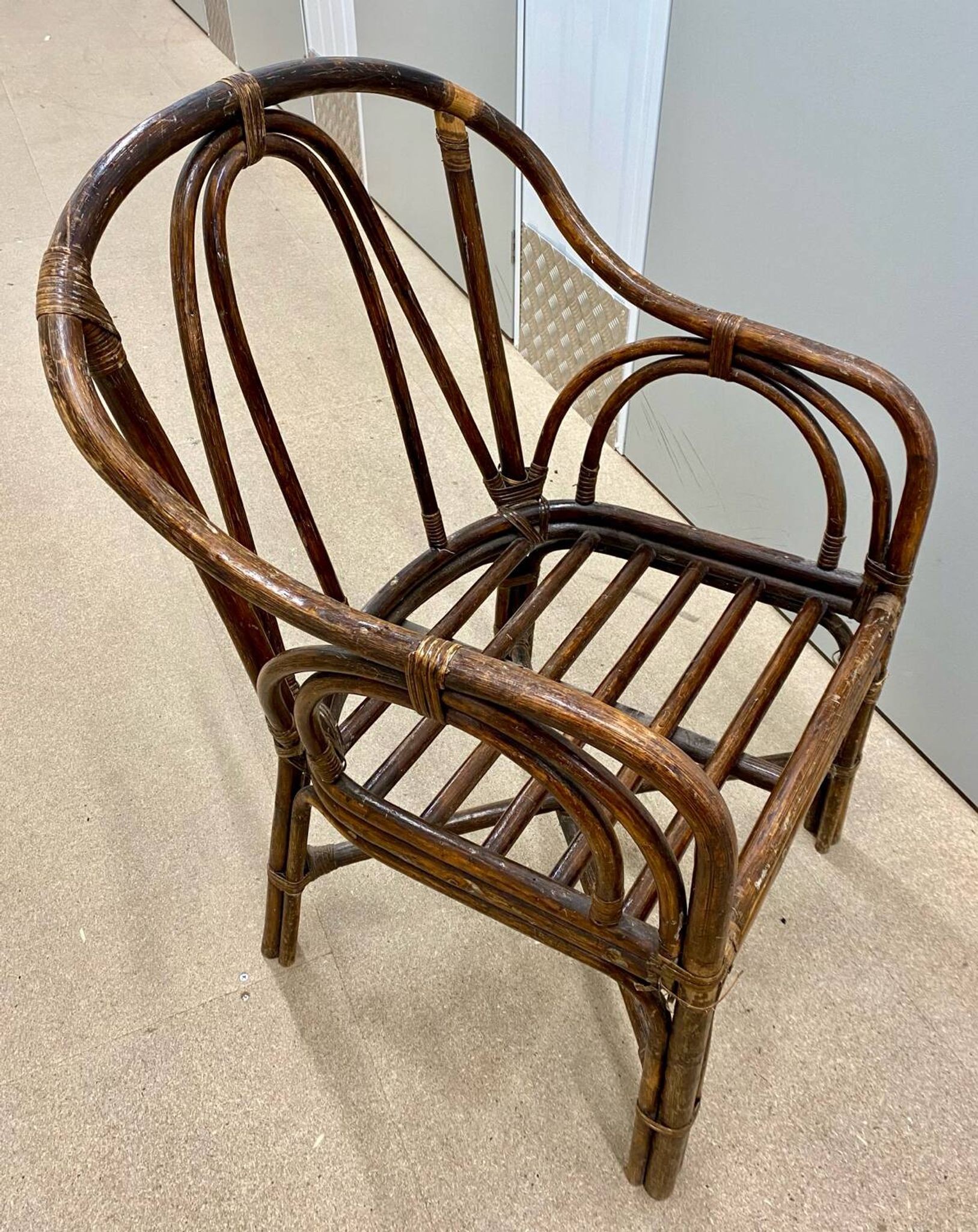 Vintage rattan armchair (1960s)