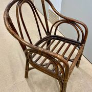 Vintage rattan armchair (1960s)