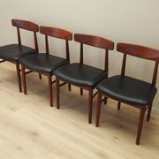 Set of four teak chairs, Danish design, 1960s, manufacture: Bruno Hansen, d