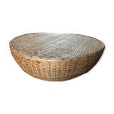 Table basse osier rotin