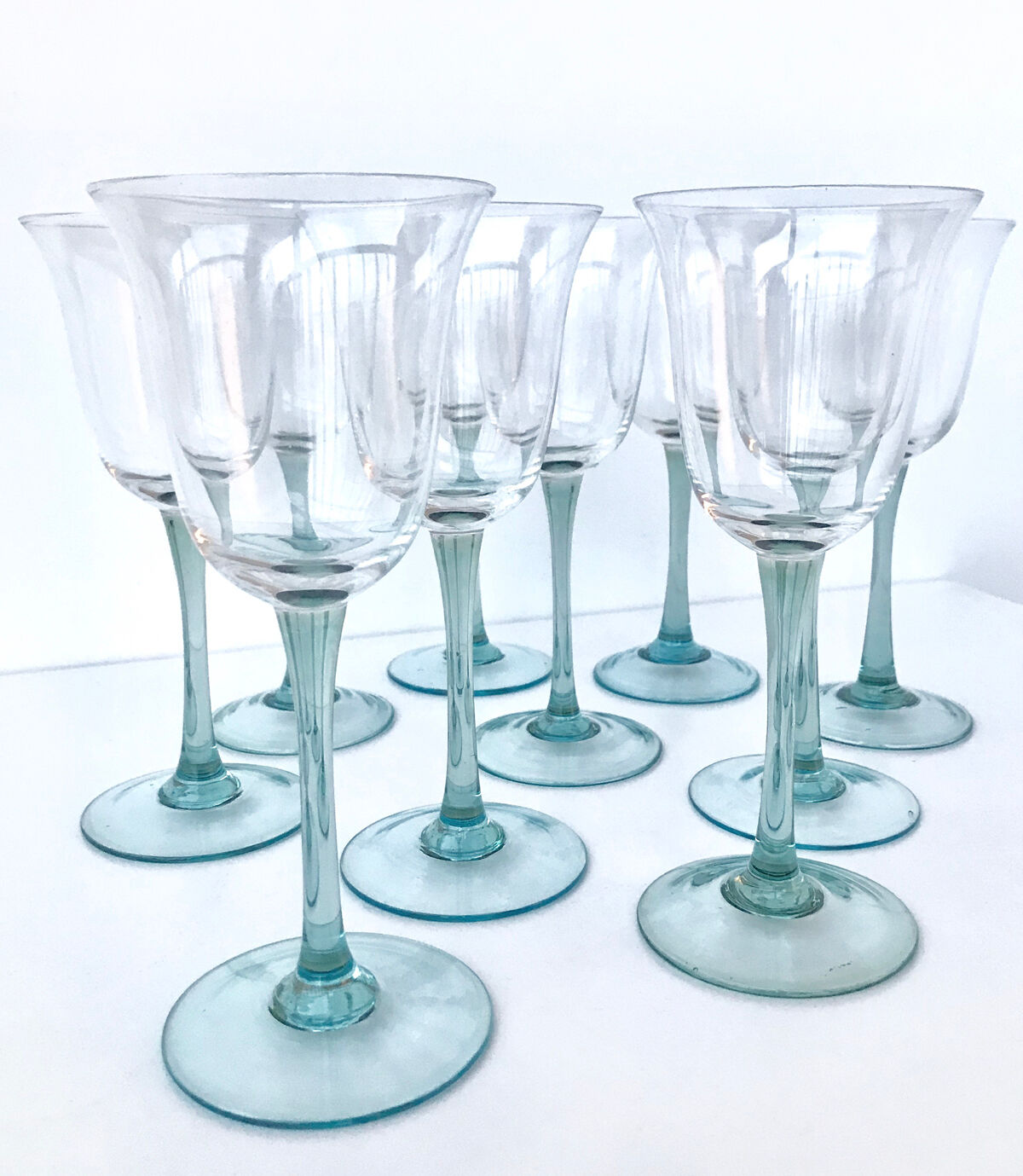 Set of 10 vintage walking glasses