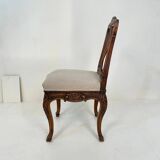 18th-Century German Baroque Chair in Carved Walnut, 1740s